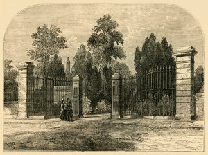 Inngang til Brompton Cemetery, c1876. av Unbekannt