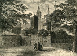 Inngang til Greenwich Observatory, i 1840, c1878. av Unbekannt
