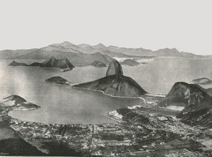 Inngang til bukten fra toppen av Corcovado, Rio de Janeiro, Brasil, 1895. av Unbekannt