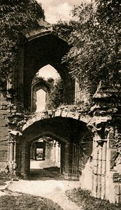 Inngang til bankettsalen, Kenilworth Castle, Warwickshire, tidlig på 1900-tallet av Unbekannt