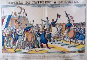 Inngang fra Napoleon til Grenoble, mars 1815, 1800-tallet av Unbekannt