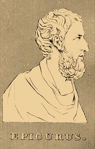 Epikur, 341-270 f.Kr., 1830 av Unbekannt