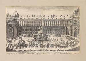 Rideballett på gårdsplassen til Wien Hofburg ..., 1667. av Unbekannt