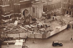 Oppføring av annekset til Westminster Abbey i forkant av kong George VIs kroning, 1937 av Unbekannt