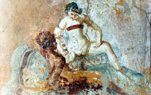 Erotisk veggmaleri, Pompeii, Italia