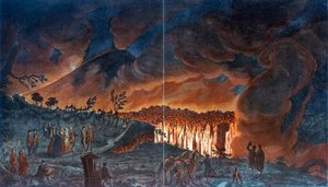 Vesuvs utbrudd, 1776 av Unbekannt