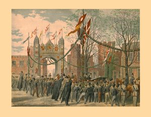 Eton School and the Boys Arch, 1863. av Unbekannt