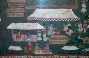 Europeiske og indiske kjøpmenn i Delhi, 1600-tallet av Unbekannt