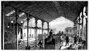 Euston Station, London-terminalen til London og Birmingham Railway, 1840 av Unbekannt