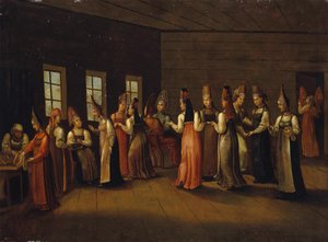 Bryllupsaften i et handelshus, første kvartal av 1800-tallet av Unbekannt