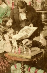 Kvelder hjemme, 1800-tallet av Unbekannt