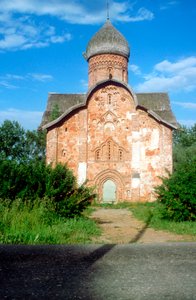 Eksteriør av en kirke, Novgorod, Russland av Unbekannt