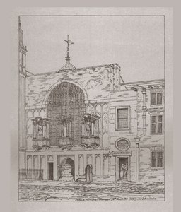 Utvendig utsikt over Guildhall Chapel, 1815, 1886 av Unbekannt