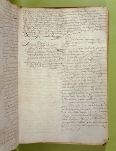 Utdrag fra Conciergerie-registrene om dødsdommen ved henrettelse og brenning av Marquise de Brinvilliers, april 1673 (penn og blekk på papir) av Unbekannt