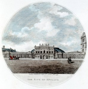 Fasade til The Bank of England, Threadneedle Street, London, 1796 av Unbekannt