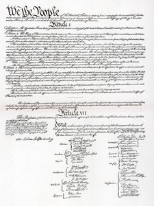 Faksimile av ingressen og konstitusjonen til USA, 1901 av Unbekannt