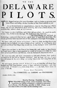 Faksimile av proklamasjonen om teskipet, 1773 c1880 av Unbekannt