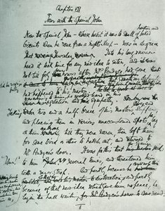 Faksimileside av MS for The Country House, av John Galsworthy, 1907, 1928. av Unbekannt