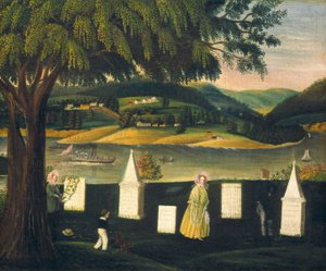 Familiens gravplass, ca. 1840. av Unbekannt
