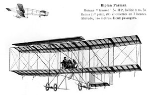 Farman biplan, 1900-tallet av Unbekannt