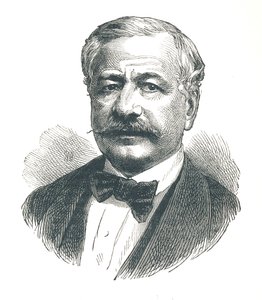 Ferdinand de Lesseps, fransk diplomat og senere utvikler av Suez-kanalen, 1893. av Unbekannt