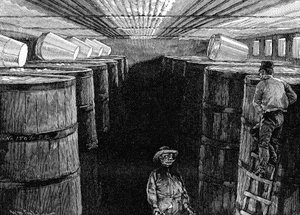 Gjæringskjeller i et amerikansk bryggeri, 1885 av Unbekannt