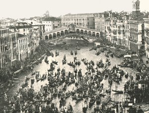 Festdag på Canal Grande, Venezia, Italia, 1895. av Unbekannt