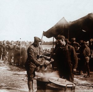 Feltkjøkken i amerikansk leir, Melette, Frankrike, c1914-c1918. av Unbekannt