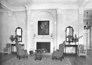 Peis i enden av salongen, Hotel Royal Bermudiana, Hamilton, Bermuda, 1924 av Unbekannt