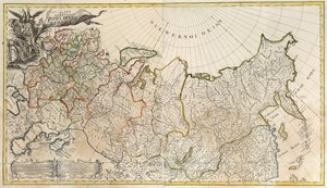 Første generelle kart over det russiske imperiet, 1745 av Unbekannt