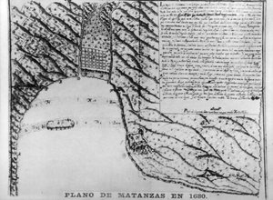 Første tegninger av Matanzas, 1680, 1920-tallet av Unbekannt