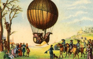 Første bemannede oppstigning av en hydrogenballong, Paris, Frankrike, 1. desember 1783, 1932. av Unbekannt