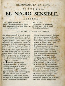 Første side av "El negro fornuftig" av Unbekannt