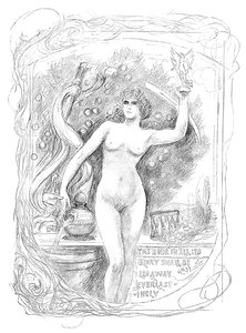 Første skisse for emaljen The Hour in All Its Glory Shall Be Led Away Everlastingly, 1899 av Unbekannt