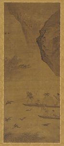 Fiske med skarv, Qing-dynastiet, 1600-tallet. av Unbekannt