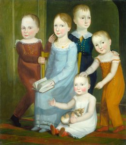 Fem barn av Budd-familien, ca. 1818. av Unbekannt