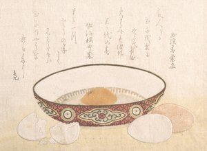 Flat skål med egg, sannsynligvis 1813. av Unbekannt