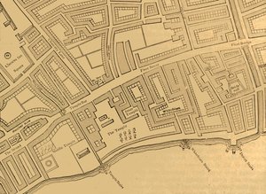 Fleet Street, The Temple, Etc., Fra et kart over London, publisert 1720, 1897. av Unbekannt