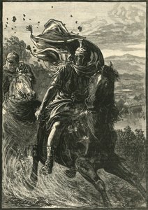 Flight of Pompey fra Battle-Field of Pharsalia, 1890. av Unbekannt