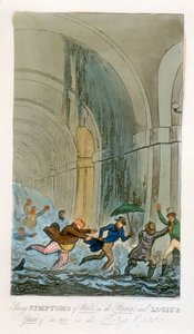 Flom under utgravningen av Thames Tunnel, London, 1828 av Unbekannt