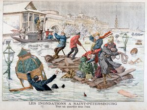 Flom i St Petersburg, Russland, 1903 av Unbekannt