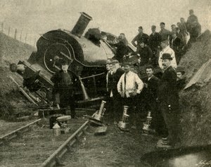 Floods v. Railway Engine - A Collapse Near St. Erth, 1901. av Unbekannt