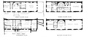 Plantegninger, huset til fru WK Vanderbilt, New York City, 1924 av Unbekannt