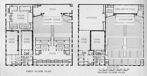 Plantegninger, Masonic Temple, Birmingham, Alabama, 1924 av Unbekannt