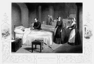 Florence Nightingale på sykehuset i Scutari, c1860 av Unbekannt