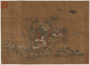 Blomster og insekter, Ming-dynastiet, 1400-tallet. av Unbekannt