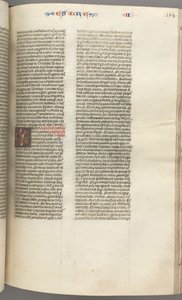 Fol. 184r, Ezra II, historisk initial E, en prest som sensurerte et alter, ca. 1275-1300. av Unbekannt