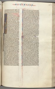 Fol. 365r, Zachariah, historisk initial I, Zachariah stående med en rulle, ca. 1275-1300. av Unbekannt