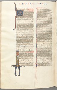Fol. 476v, James, historisk initial I, James stående med en rulle, ca. 1275-1300. av Unbekannt