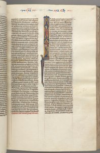 Fol. 96r, Ruth, Historiated Initial I med Elimilech og Naomi., ca. 1275-1300. av Unbekannt